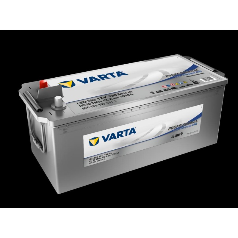 autobaterie VARTA Professional Dual Purpose EFB 190Ah 12V 1050A 518x223x223