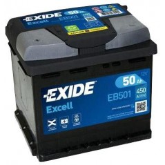 autobaterie EXIDE Excell 12V 50Ah 450A 207x175x190 Levá