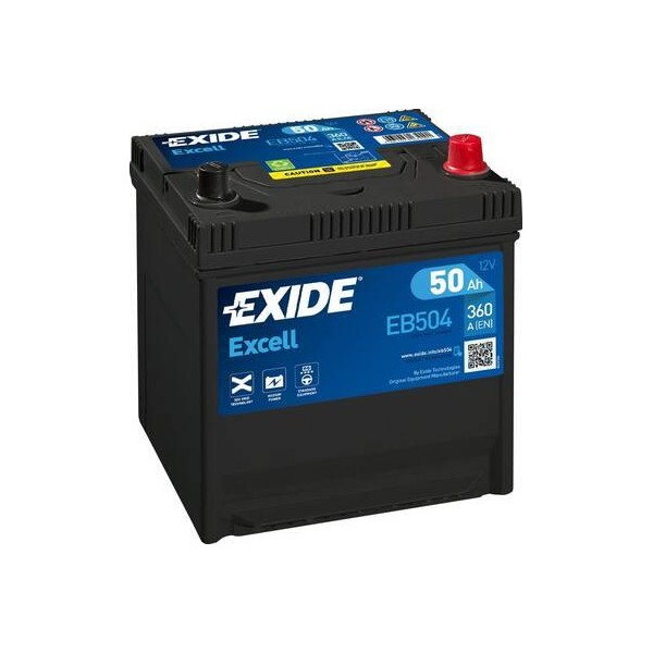 autobaterie EXIDE Excell 12V 50Ah 360A 200x173x222