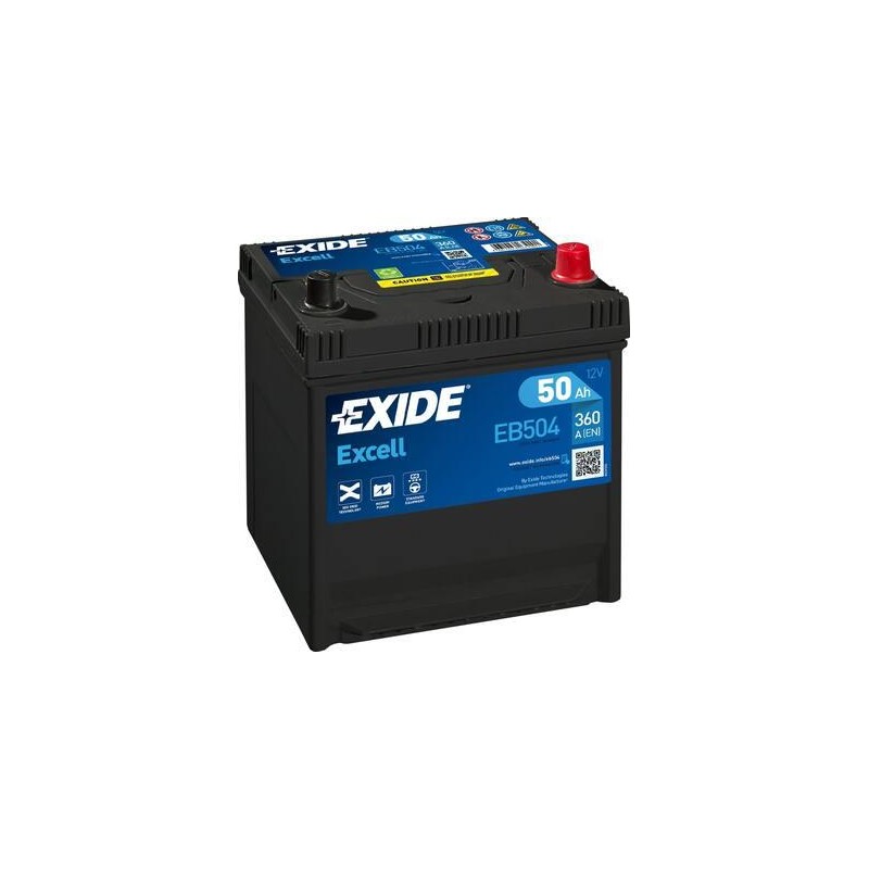 autobaterie EXIDE Excell 12V 50Ah 360A 200x173x222