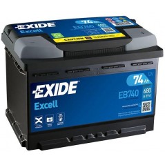 autobaterie EXIDE Excell 12V 74Ah 680A 278x175x190