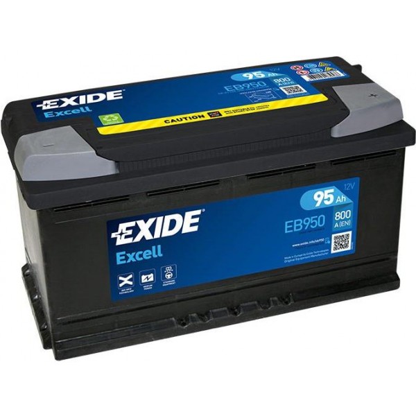 autobaterie EXIDE Excell 12V 95Ah 800A 353x175x190