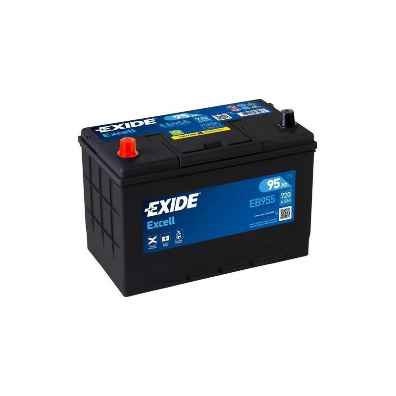 autobaterie EXIDE Excell 12V 95Ah 720A 306x175x190 Levá