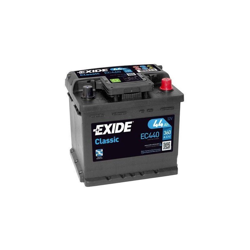 autobaterie EXIDE Classic 12V 44Ah 360A 207x175x190