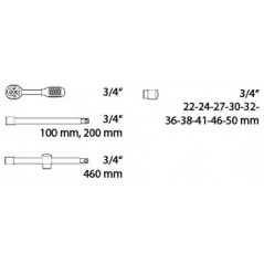 Gola sada FESTA CrV 14ks 3/4" (Honiton) (D)