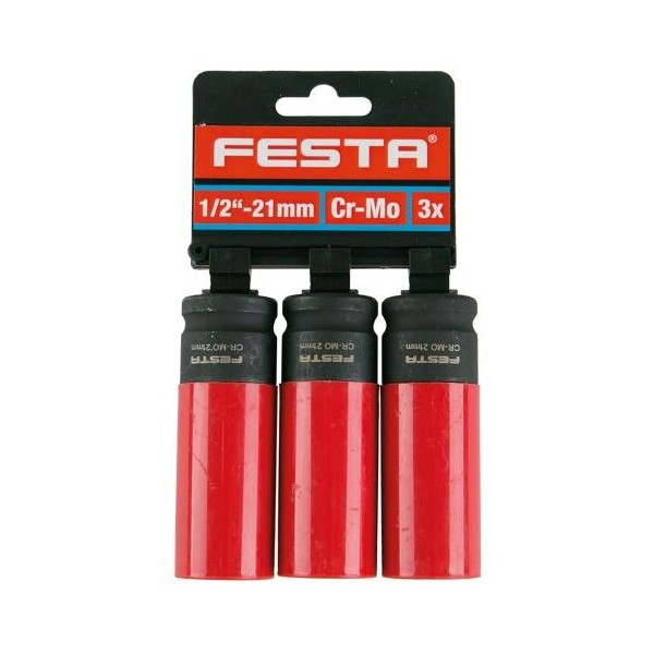 Hlavice na kola FESTA CrMo 1/2" 21mm 3x(D)