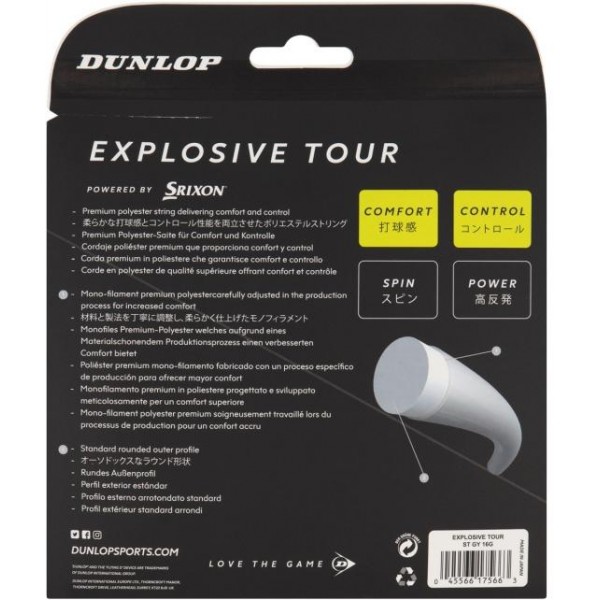 Tenis struny DUNLOP EXPLOSIVE TOUR 17G 1,25 mm (délka 12 m)