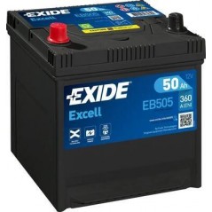 autobaterie EXIDE Excell 12V 50Ah 360A 200x173x222 Levá