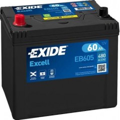 autobaterie EXIDE Excell 12V 60Ah 390A 230x173x222 Levá