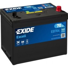 autobaterie EXIDE Excell 12V 70Ah 540A 272x173x222