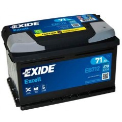 autobaterie EXIDE Excell 12V 71Ah 670A 278x175x175