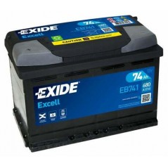 autobaterie EXIDE Excell 12V 74Ah 680A 278x175x190 Levá