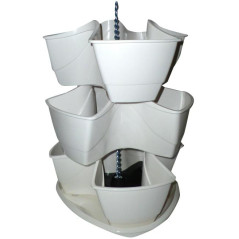 květináč kaskáda COUBI DKN300W, bílý