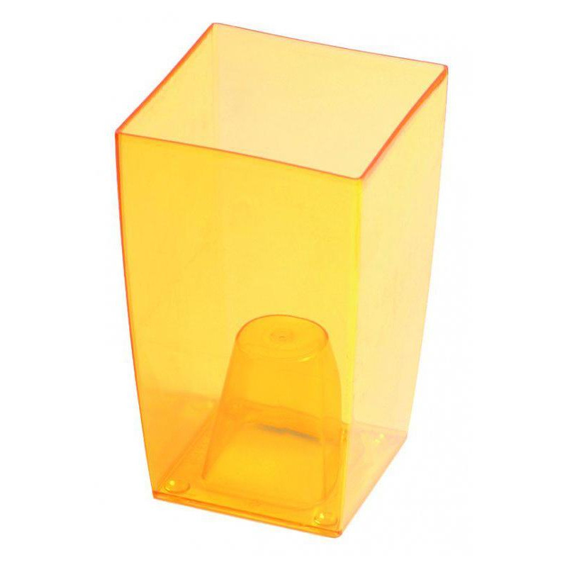 obal na květináč hranatý DUW120P, žlutý
