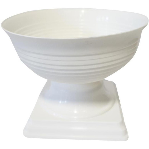 květináč PELIKAN s podstavcem DMG05, bílý