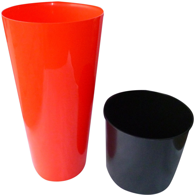 květináč TUBUS Slim DTUS200S, korál