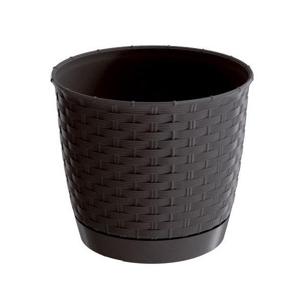 květináč RATOLLA ROUND DRLO220 tmavě hnědý
