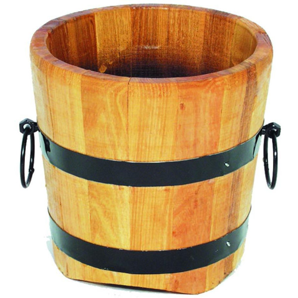 květináč dřevěný, výška x průměr 25x35 cm