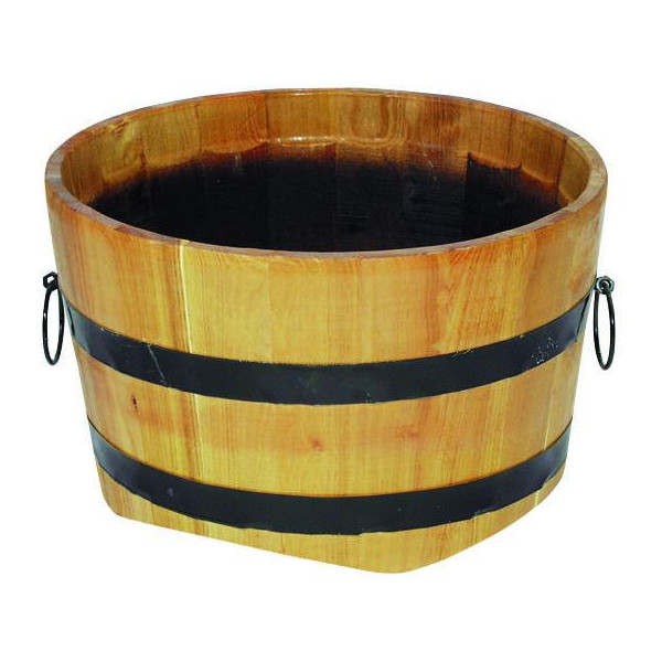 květináč dřevěný, výška x průměr 30x50 cm