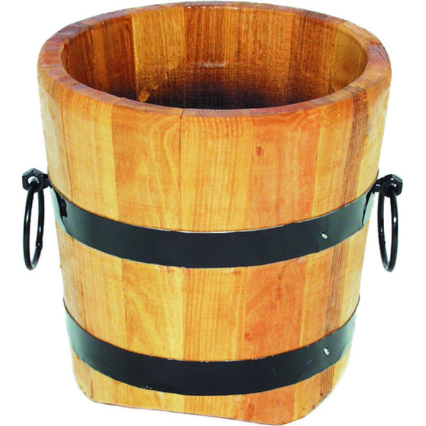 květináč dřevěný, výška x průměr 40x40 cm