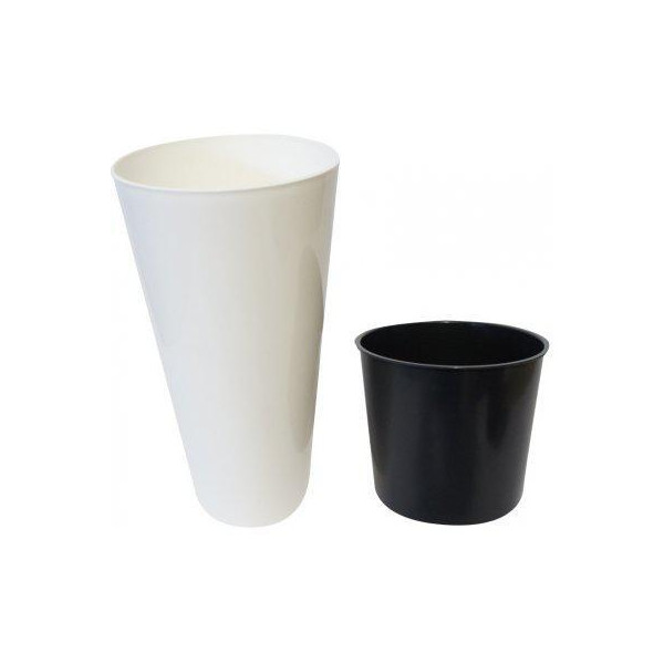 květináč TUBUS Slim DTUS150S, bílý