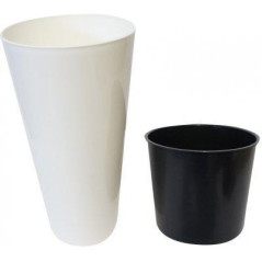 květináč TUBUS Slim DTUS200S, bílý