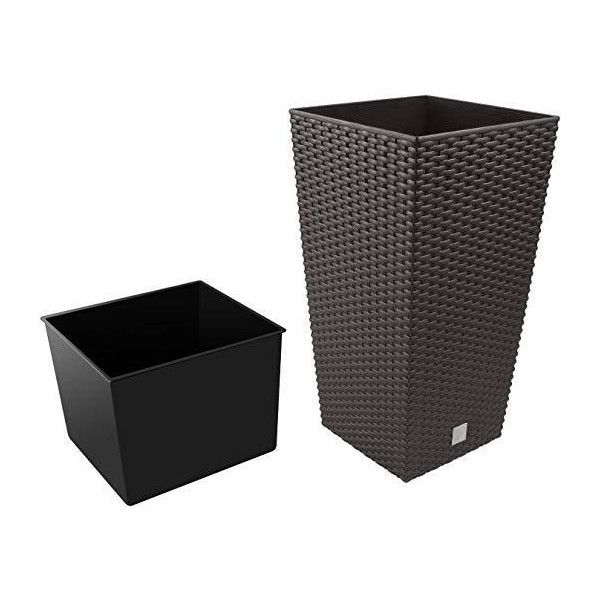 květináč RATO SQUARE DRTS170 tmavě hnědý