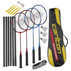 Badmintonová raketa CARLTON TOURNAMENT SET – 4 rakety + míčky + síť